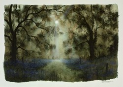 The Enchanchanted Gateway (Study) by John Waterhouse - Original on Paper sized 14x10 inches. Available from Whitewall Galleries